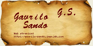 Gavrilo Sando vizit kartica